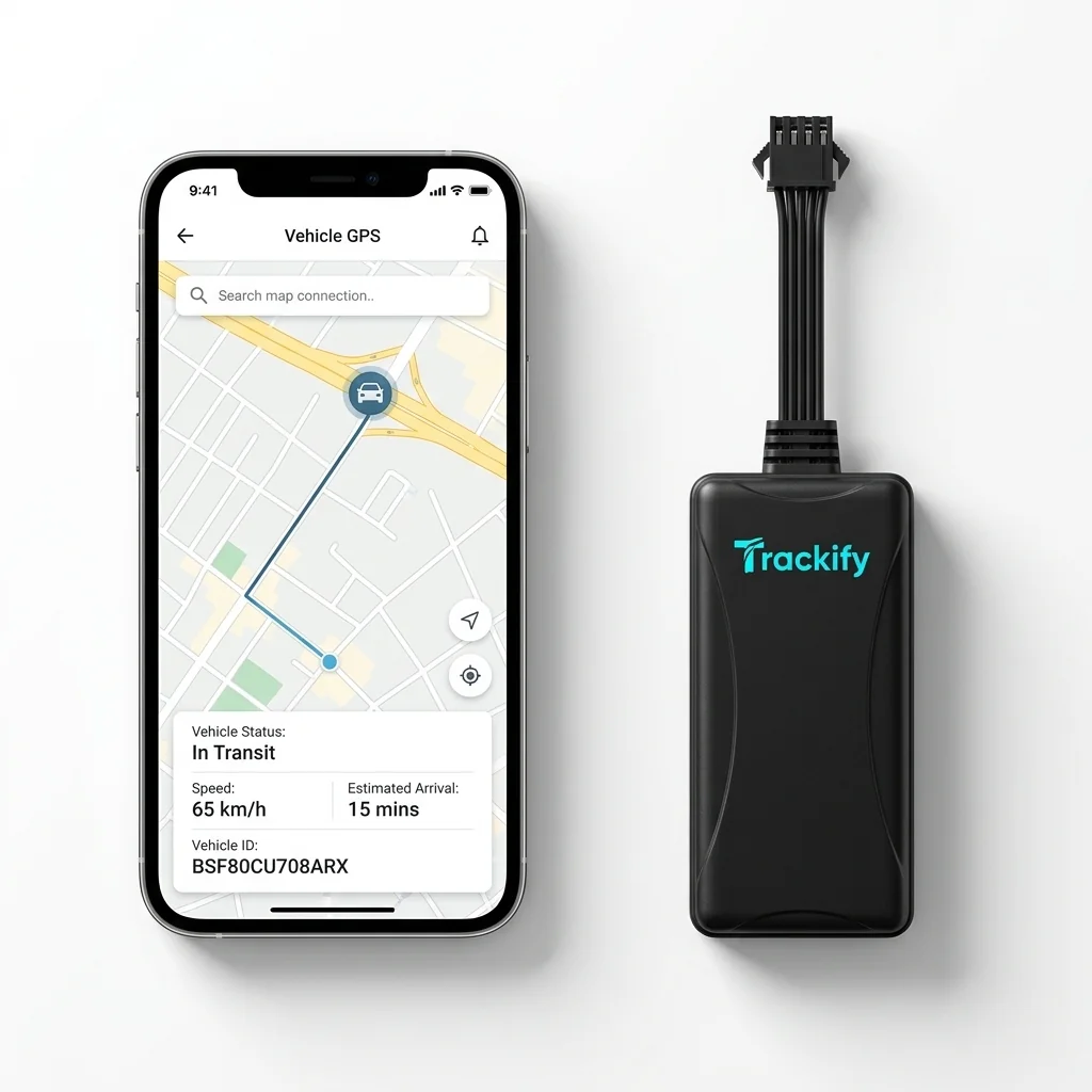 Trackify 4G GPS Tracker with Engine Cutoff Relay & Wiring Harness